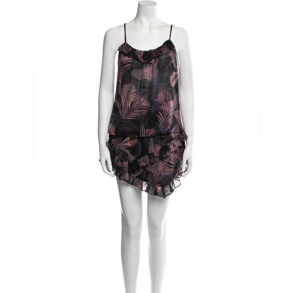 NWT MISA Los Angeles Palma Set San Miguel Palm Ruffle Skirt Top M
